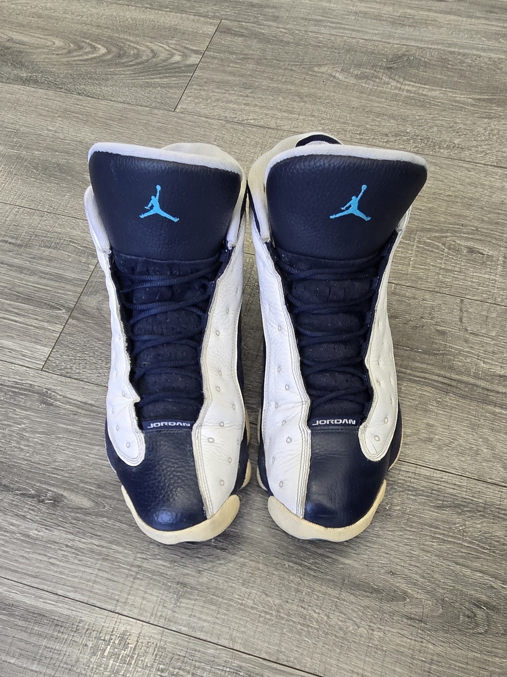 Air Jordan 13 Retro Obsidian White Blue Leather Suede Men's 13